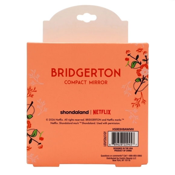 Bridgerton Compact Mirror with Gold Accents NWT - Picture 2 of 6